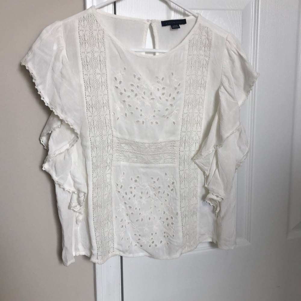 White Eyelet Top